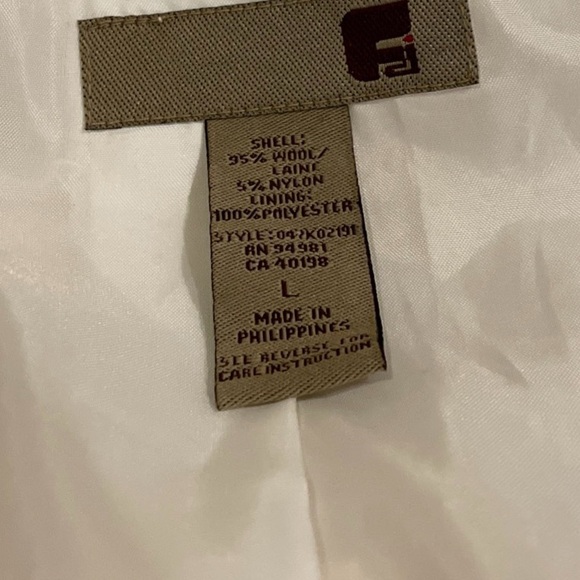 Women’s Vintage Forever 21 Beige Pea Coat L 95%wool Blend - Picture 3 of 6